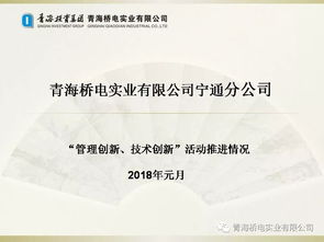 青海投資集團橋電實業(yè)公司 以技術創(chuàng)新為引擎，以管理提升為抓手，全面推動實業(yè)投資管理提質(zhì)增效